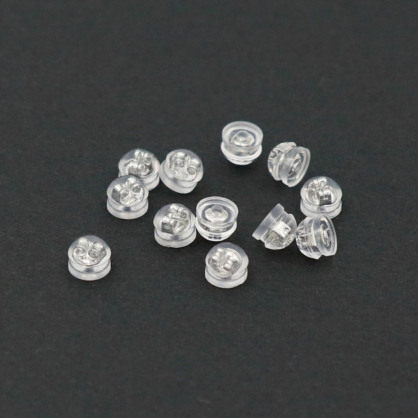 Transparent silicone non-slip earrings