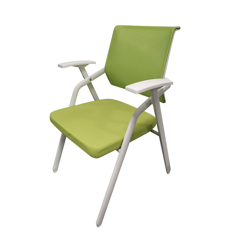 Silla de entrenamiento silla plegable blanca simple moderna con tablero de escritura Silla de conferencia de oficina Silla de computadora silla ergonómica image 9
