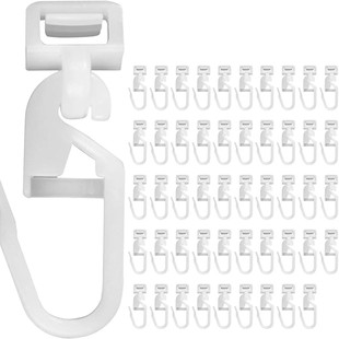 50 Pieces of Curtain Pulley Hook Track Pulley Hook Plastic Curtain Buckle Buckle Nano Wheel