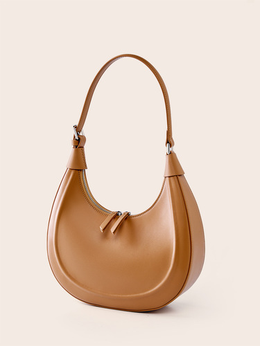 Leather Half-Moon Bag Fashion Moon-Shaped Underarm Bag Influencer High-End Style  New Arrival Genuine Leather Casual Single Shoulder Crossbody Bag