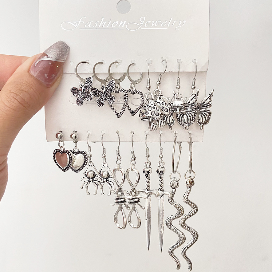 Brand earrings with butterfly