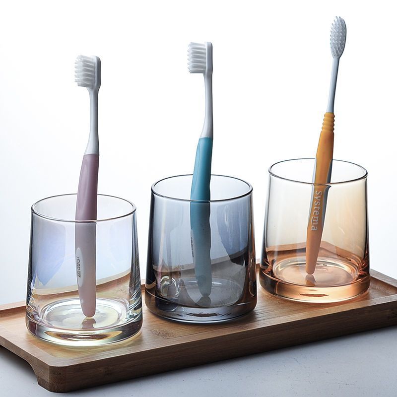 Brushing Cup Glass hotel Cups household Simplicity lovers toothbrush ins Light extravagance Wash and rinse glass wholesale Cross border