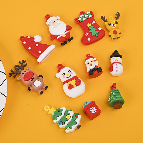 Creative DIY Soft Gel 3D Christmas Series Accessories DIY Christmas Series Starlight String Lights Decor wholesale