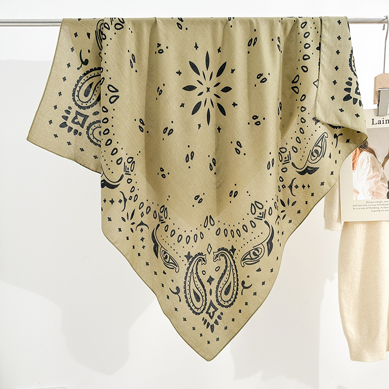 Primavera nueva toalla cuadrada impresa en herringbone flores de anacaju bufandas decorativas paisley impresa bufandas