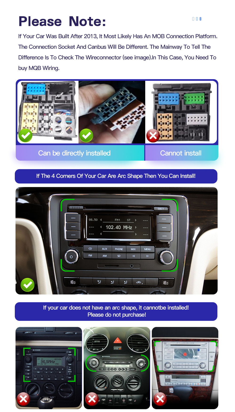Applicable to Volkswagen Skoda Seat Universal Central Control Display Large Screen Car Carplay Navigation Integrated Machine