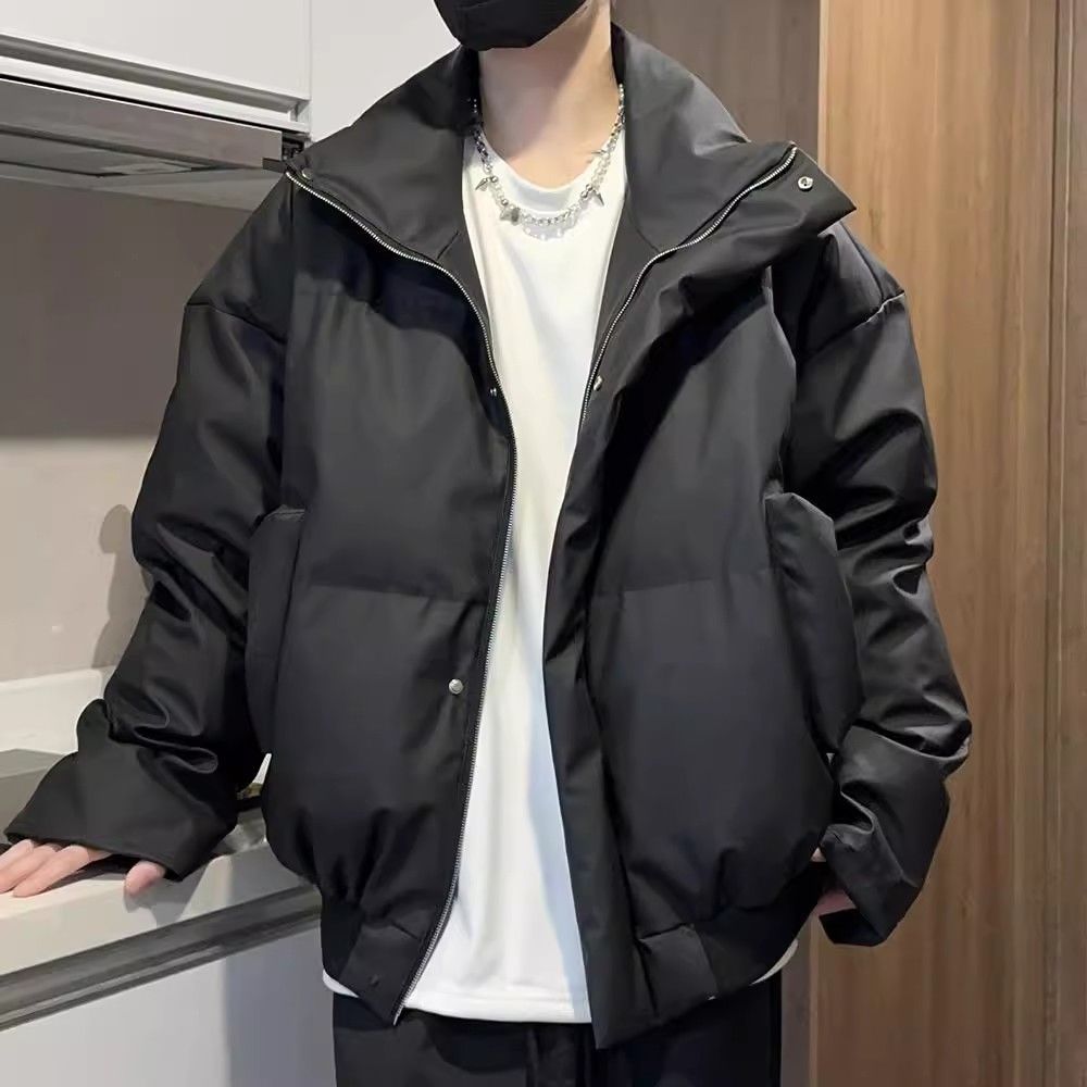 같은 카운터 대외 무역은 미국의 새로운면 패딩 재킷 남성용 빵 짧은 따뜻한 헐렁한면 패딩 재킷 코트 휴
