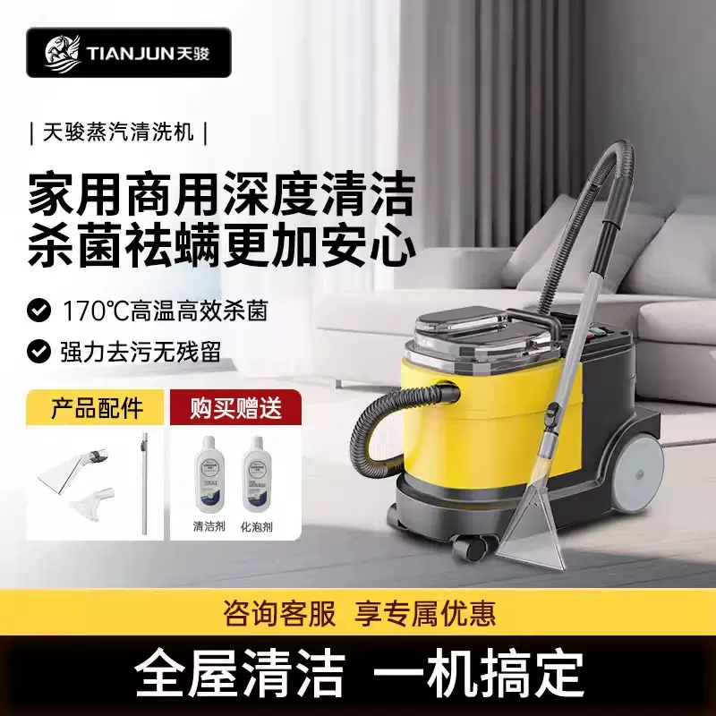 天骏高温高压蒸汽清洗机布艺沙发地毯窗帘清洁家用喷抽吸一体清洁