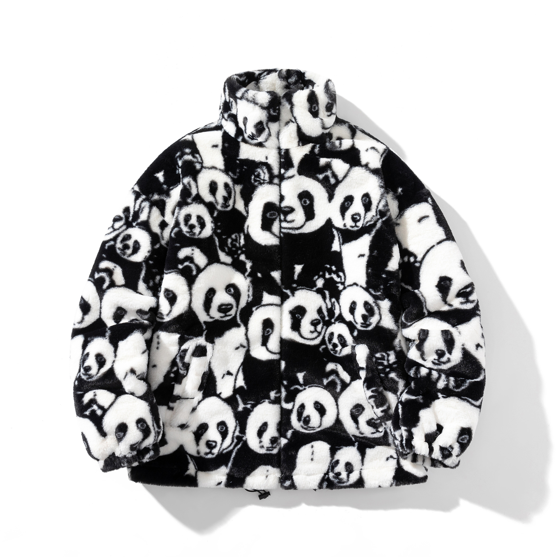 Abrigo de algodón estampado Panda para amantes invierno Nuevo estilo coreano reducción de edad suelta más abrigo de felpa acolchado