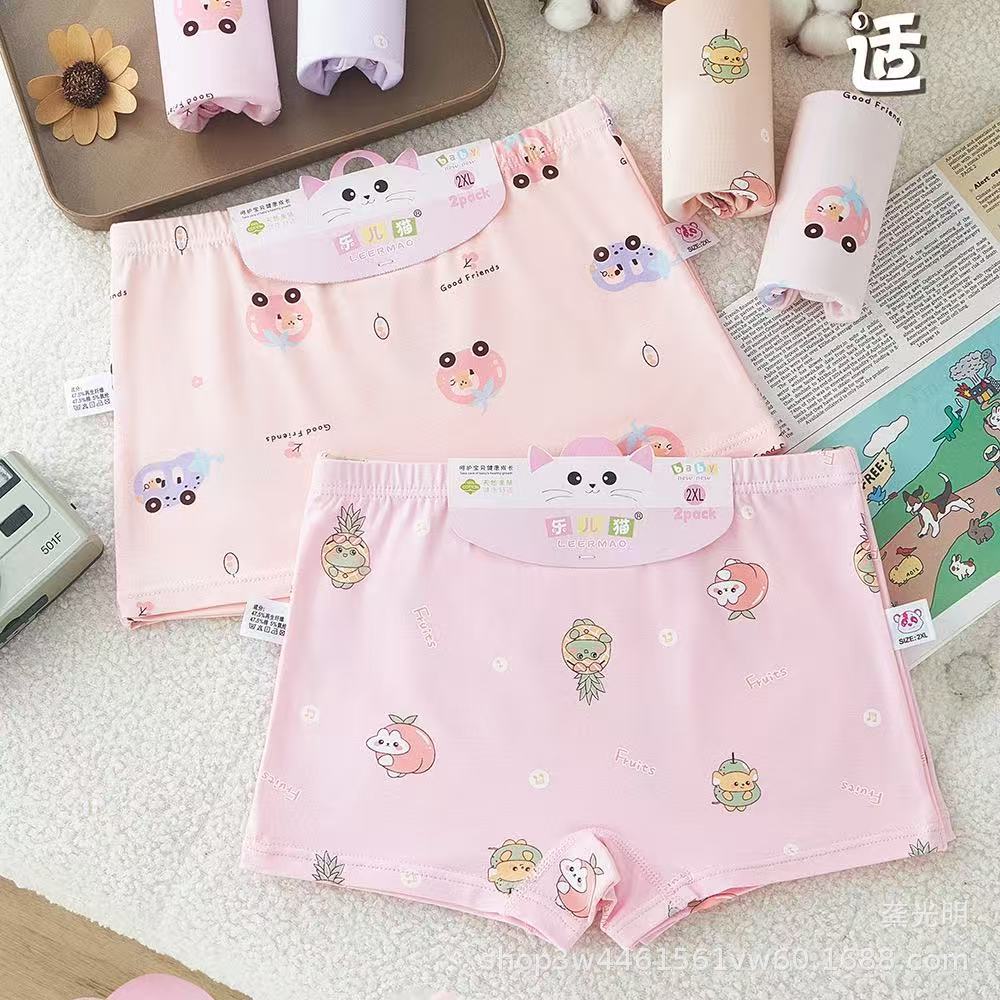 Children's Underwear for Boys and Girls, Cotton Boxer Briefs, Cartoon Print, Small, Medium and Large Children's Cotton Boxer Briefs, Shorts Wholesale