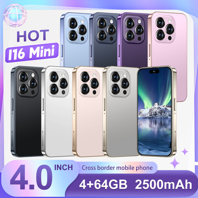 New cross-border mobile phone I16 Mini capsule screen 4.0 inch 4 64GB Android 8.1 hot cheap small mobile phone