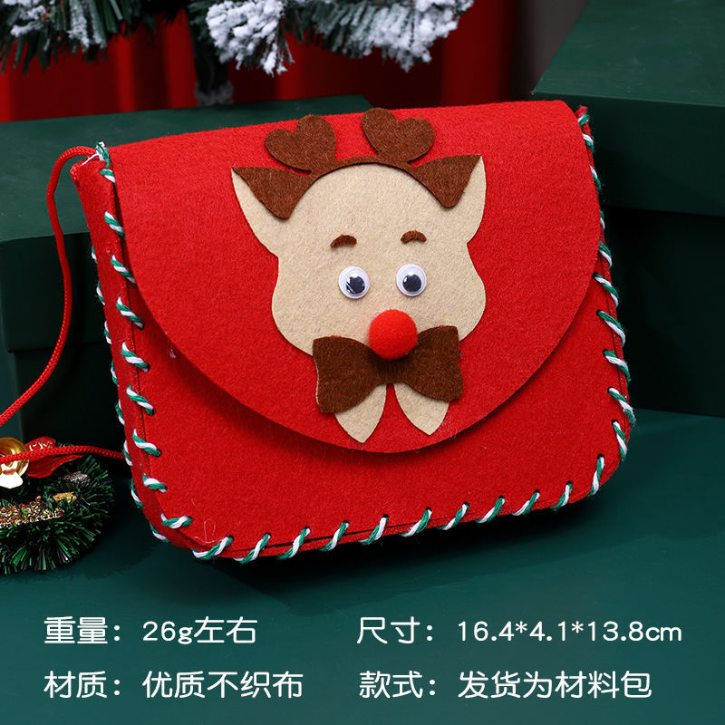 Navidad transfronteriza interactiva hecha a mano diy mochila bolsas de mochila para niños materiales de Navidad DIY regalos hechos a mano