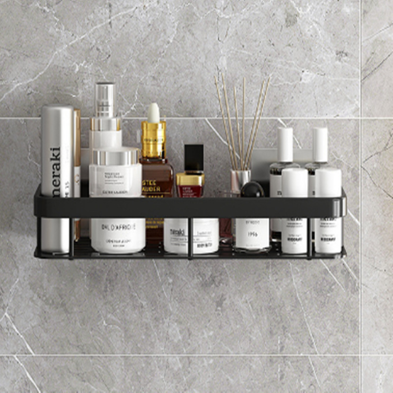 Organizador de almacenamiento para baño de aleación de aluminio, estante de pared con gancho para cocina para paños de limpieza, drenaje de agua, estante de ángulo recto montado en la pared, engrosado