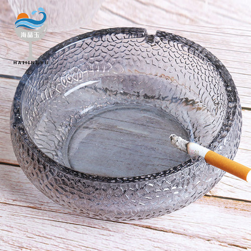 Sea crystal jade round crystal glass ashtray creative cigar ashtray creative large home living room decoration
