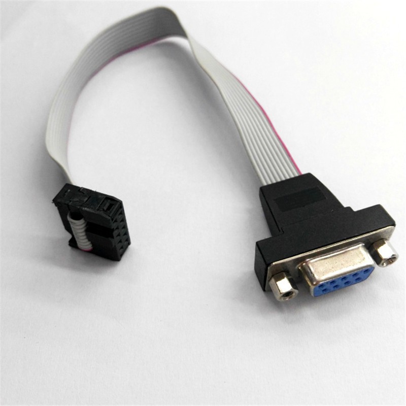 DB9针公母头扁排线台式电脑机箱线电脑主机PCI串口挡板线