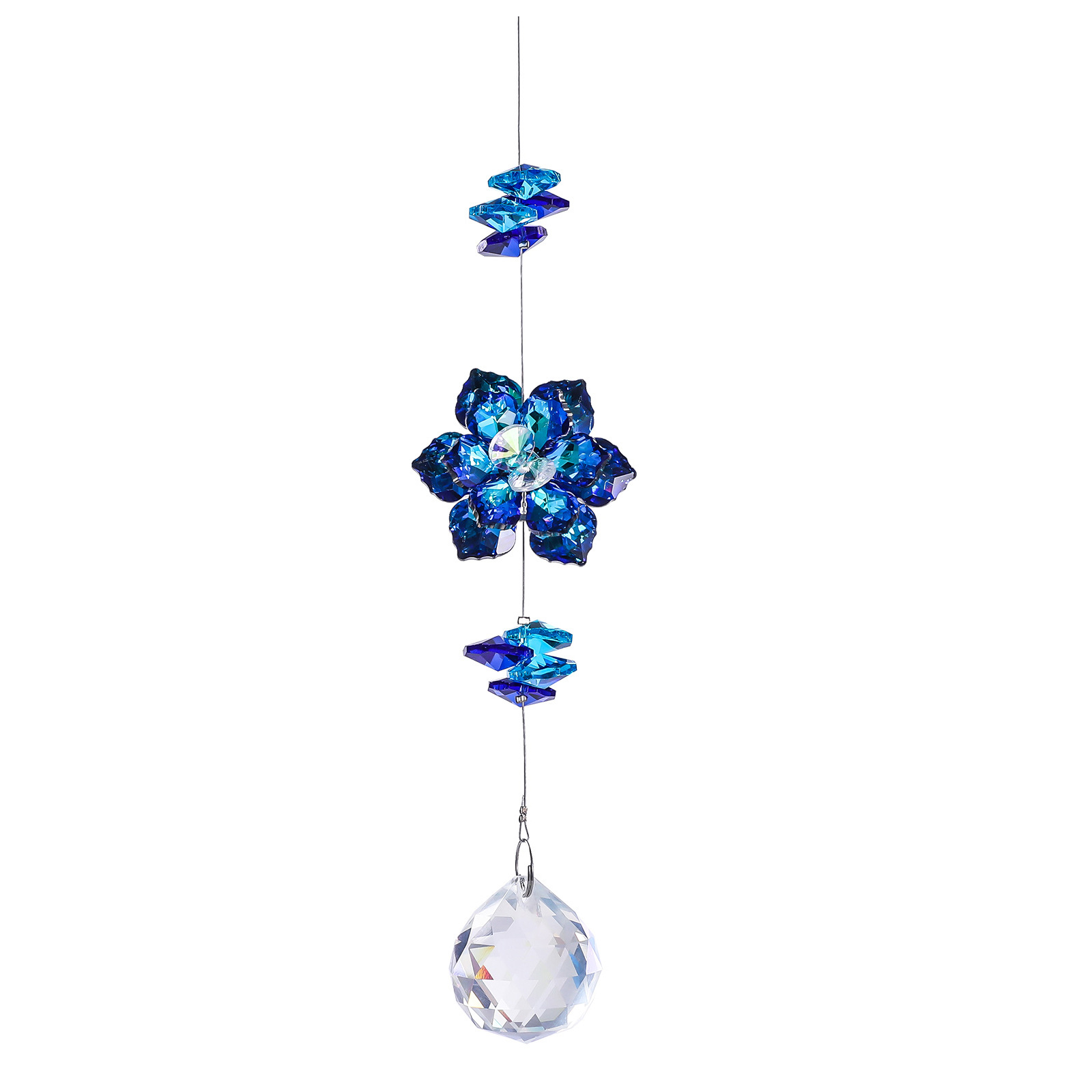 Hanging Ornaments Classification 1 Piece Quantity Simple Style Flower Crystal Crystal Suncatcher Wind Chime Wall Art