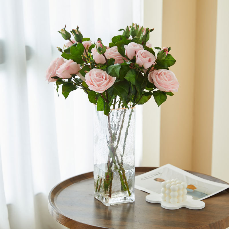 3头手感保湿玫瑰花仿真花束家居客厅装饰情人节单支小玫瑰假花详情11