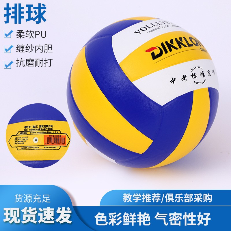 Dikalon No. 5 Volleyball, High School Entrance Examination Student Ball, Pvc Volleyball, Unisex Inflatable Training for Beginners, Competition