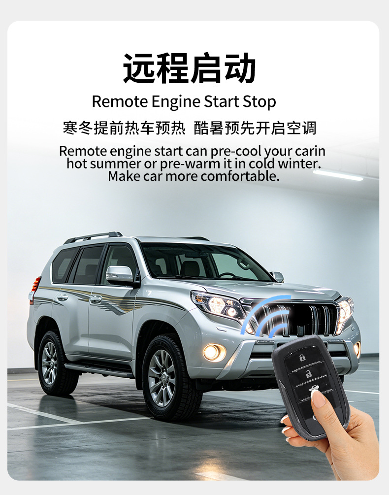 Suitable for Toyota Alphard Car Keys, Mobile Phone Control, Keyless Entry, Digital Key, Gps Positioning