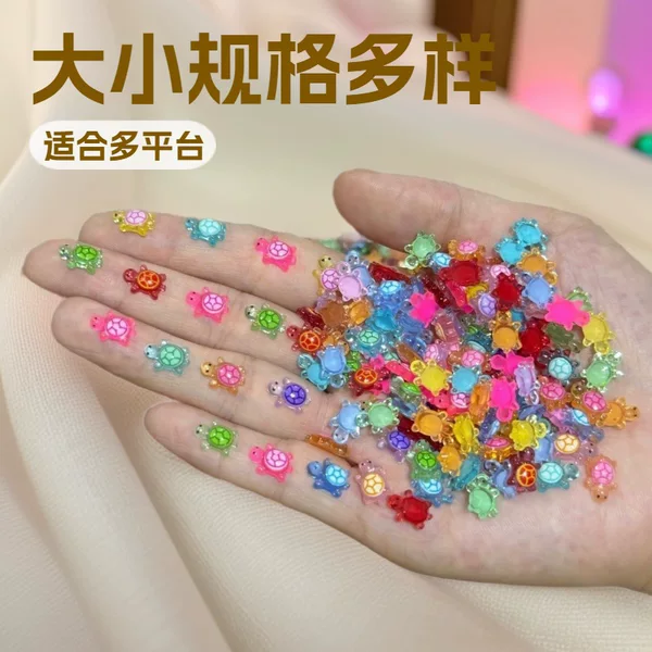 Trendy Nail Art Glow-In-The-Dark Turtle Charms, Japanese Classic Cartoon Versatile Nail Accessories