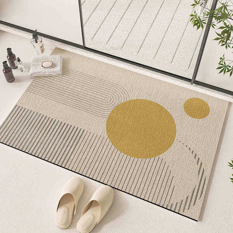 La alfombra de barro de diatomeas Wabifeng absorbe agua, es resistente a la suciedad y es fácil de cuidar.