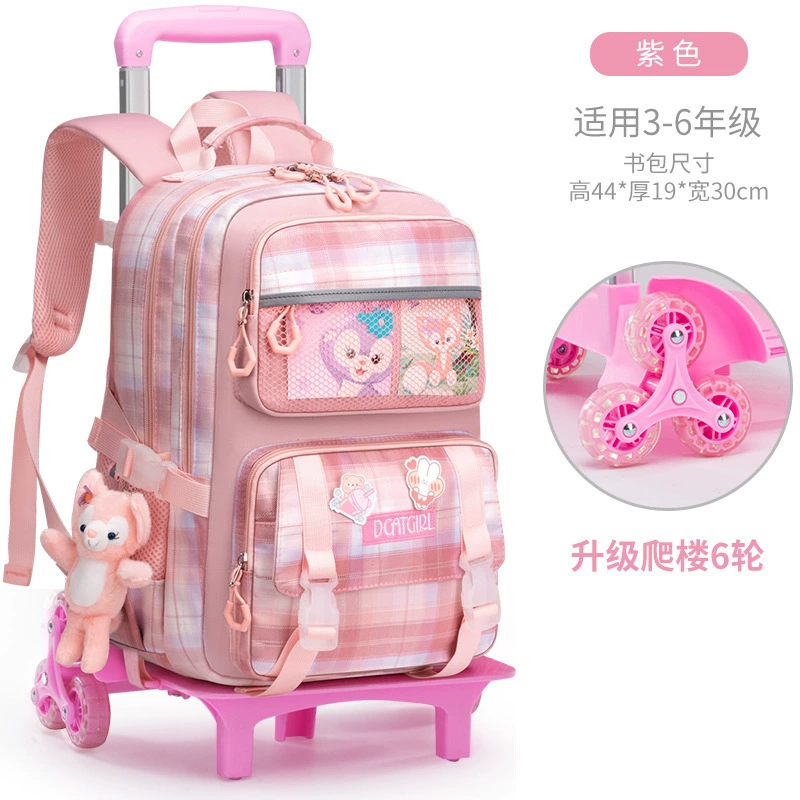 Suitcase, school bag, ladder, backpack
