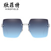 Trend capacious metal brand sunglasses, street glasses, wholesale