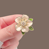 Metal brooch, pin flower-shaped, design protective underware, accessory lapel pin, flowered, trend of season