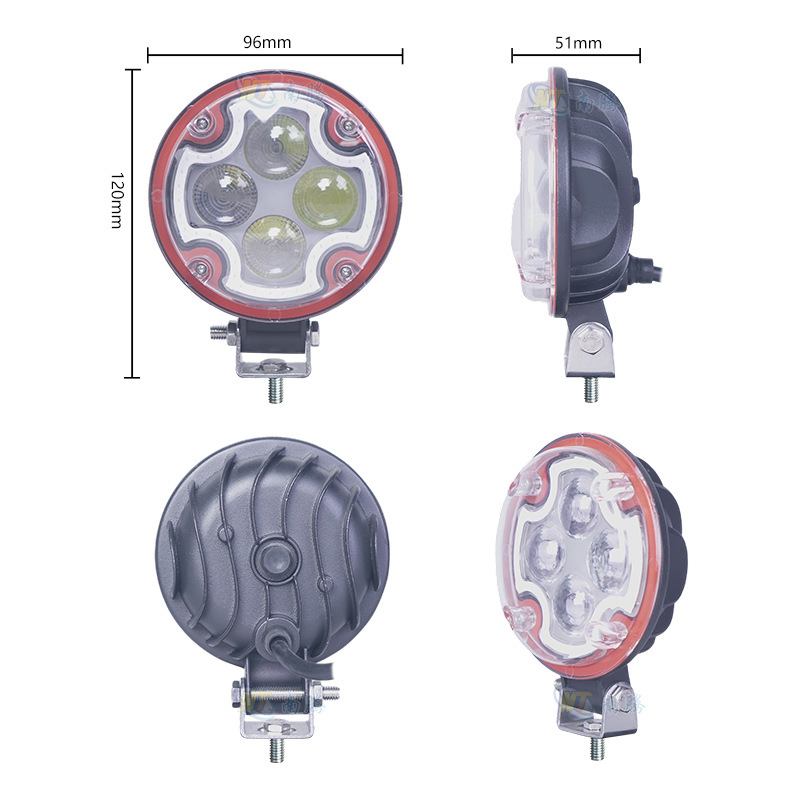 4-inch ronda LED12W luz de trabajo con apertura luz del coche proyector luz de la motocicleta modificado luz del coche Shell