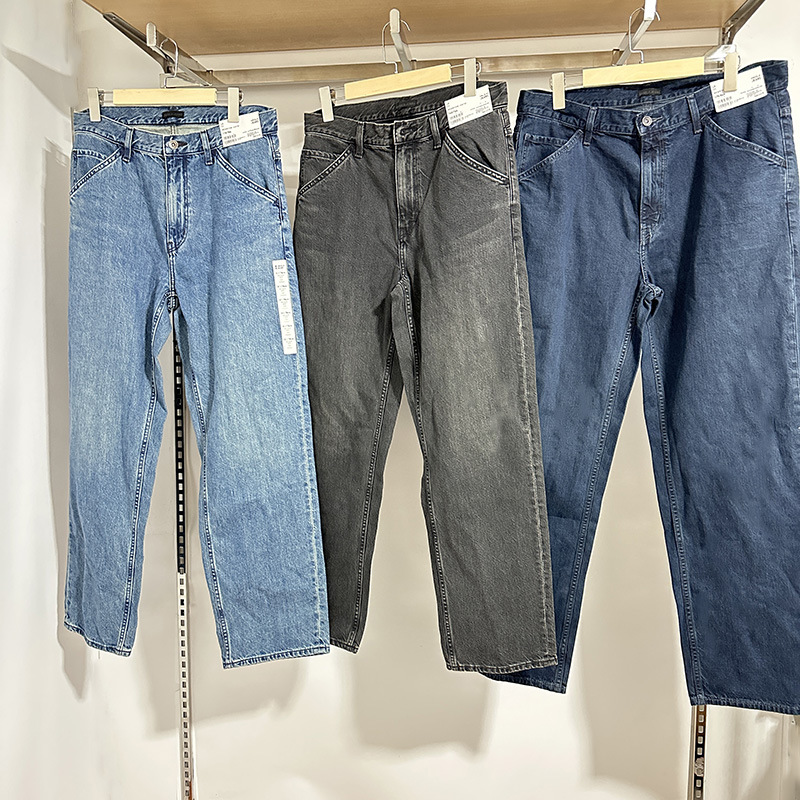 Bitte beachten Sie die Größentabelle! Please refer to the size chart in the picture Men's/women's loose straight leg jeans washed product casual pants_voghion.com