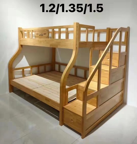 All-solid wood double-layer children's high-low bed, family-use brother-sister bed, wholesale double-layer upper and lower bunk bed