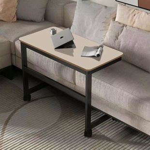 Simple Household Bedroom Small Apartment Bedside Small Table with Wheels Study Desk Rectangular Simple Movable Side Table