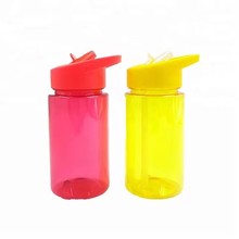 跨境塑料PP吸管杯500ml户外便捷运动水壶 17oz广告礼品儿童杯