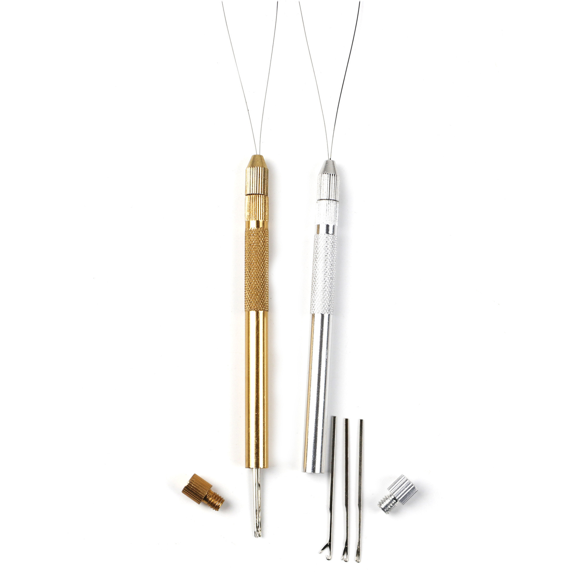 Conector de cabello desmontable reggae trenzado herramienta de cabello combinación de wig crochet mango de metal extensión de cabello cuentas de crochet conjunto