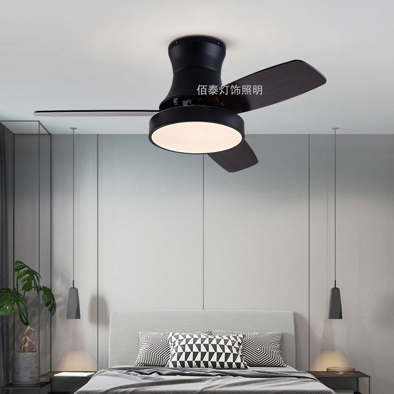 Luz de ventilador nuevo estilo con luz sala de estar comedor techo ventilador de techo conversión de frecuencia de luz control remoto motor de conversión de frecuencia ventilador de techo hacia adelante y hacia atrás