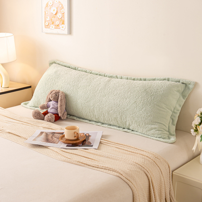 Funda de almohada de terciopelo de leche - Mar de flores - polvo de hielo verde