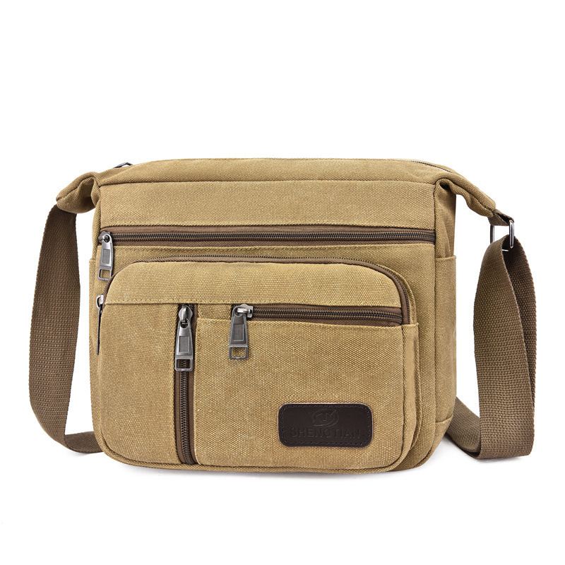 Moda de moda de los hombres de lona bolsa de hombro multi-compartimiento casual bolso de los hombres de gran capacidad bolsa de mensajero de los hombres