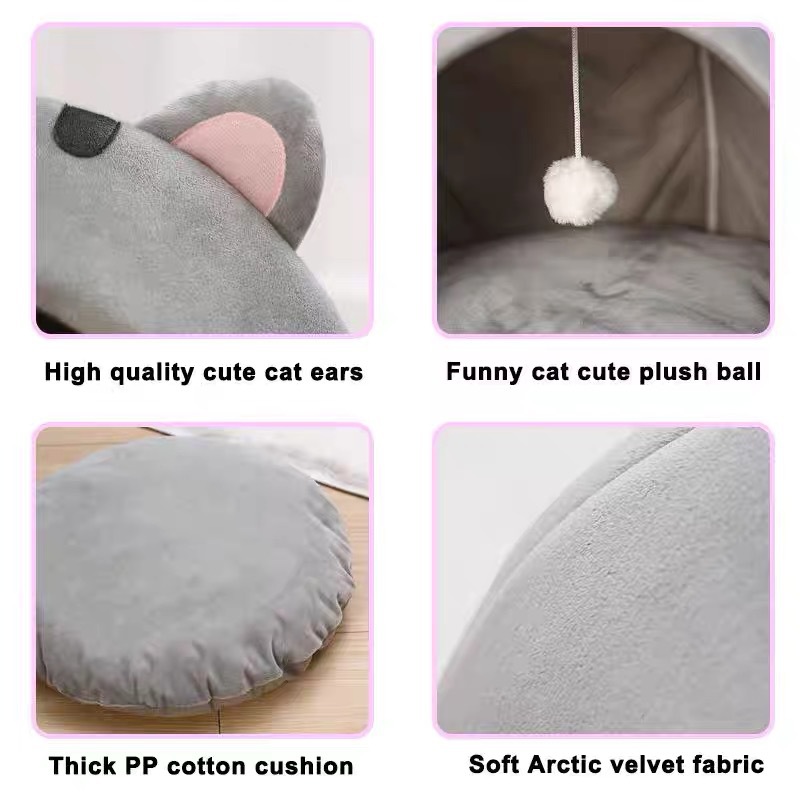 Polyester Cat Nest Winter Warm Closed Shelter