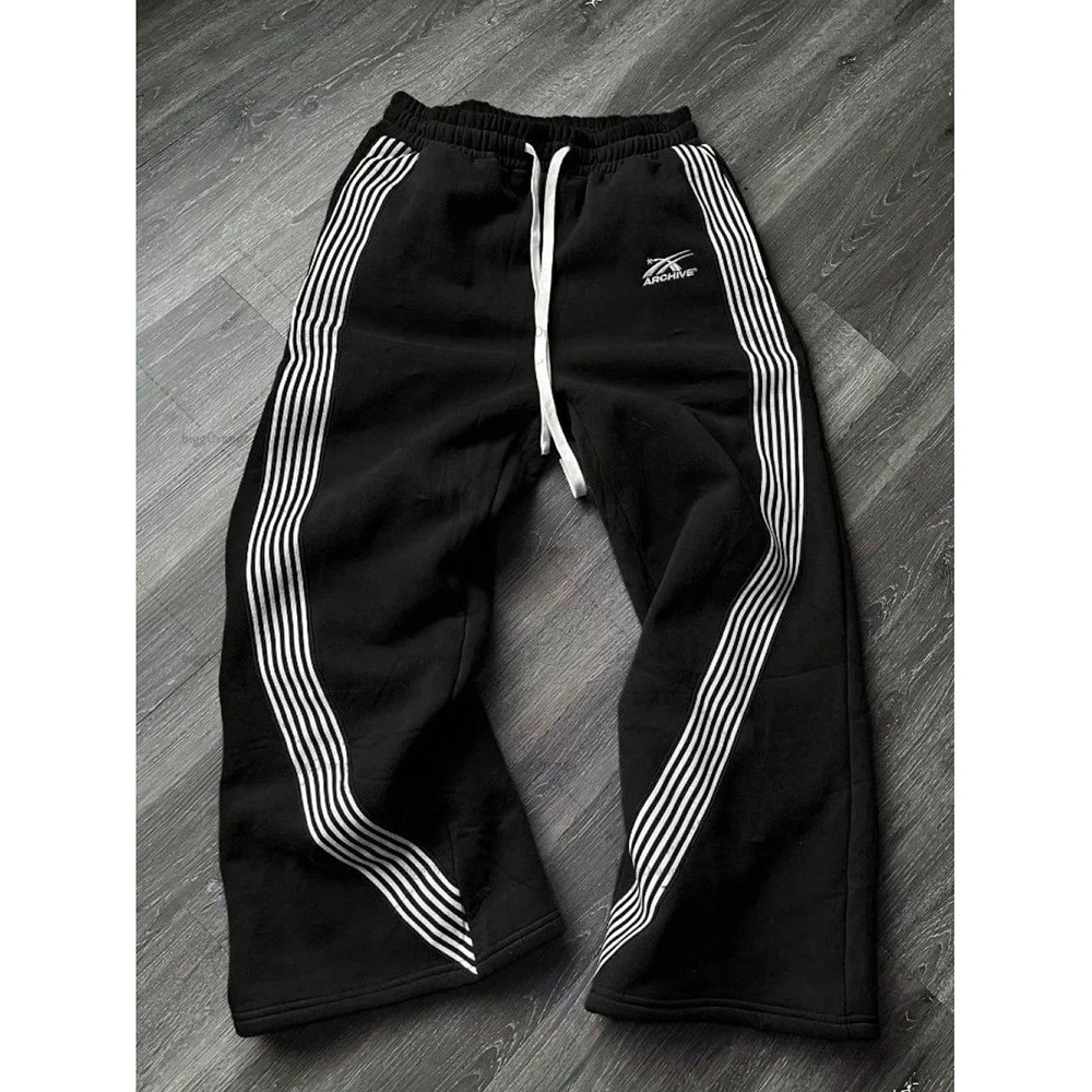 Men's Hip Hop Streetwear Pants – Striped Loose Fit Straight Leg Trousers (S-2XL)_ecoleips.com