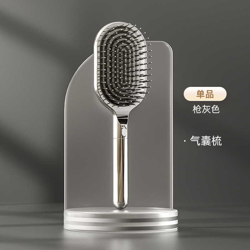 高級輸出スチールニードルエアクッションコーム、ふわふわハイヘッドトップコーム、ヘアスタイル専用ロングヘアマッサージエアバッグエアクッションコーム|undefined