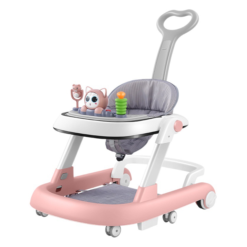 Andador para bebés, niños y niñas, antivuelco, de 7 a 18 meses, cochecito infantil, cuatro ruedas, educación temprana