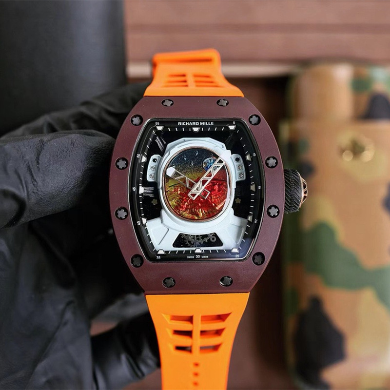 Rm52-05 Mars Mission Richard Mille Jb Men's Skeleton High-End Watch Zf Barrel Bbr Cross-Border Foreign Trade