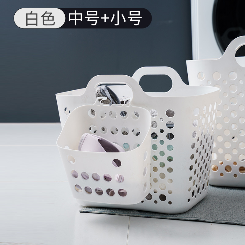 北欧の超大型折り畳み壁掛け式洗濯かご家庭用欧米洗濯かご日本式プラスチック移動壁掛け洗濯かご|undefined