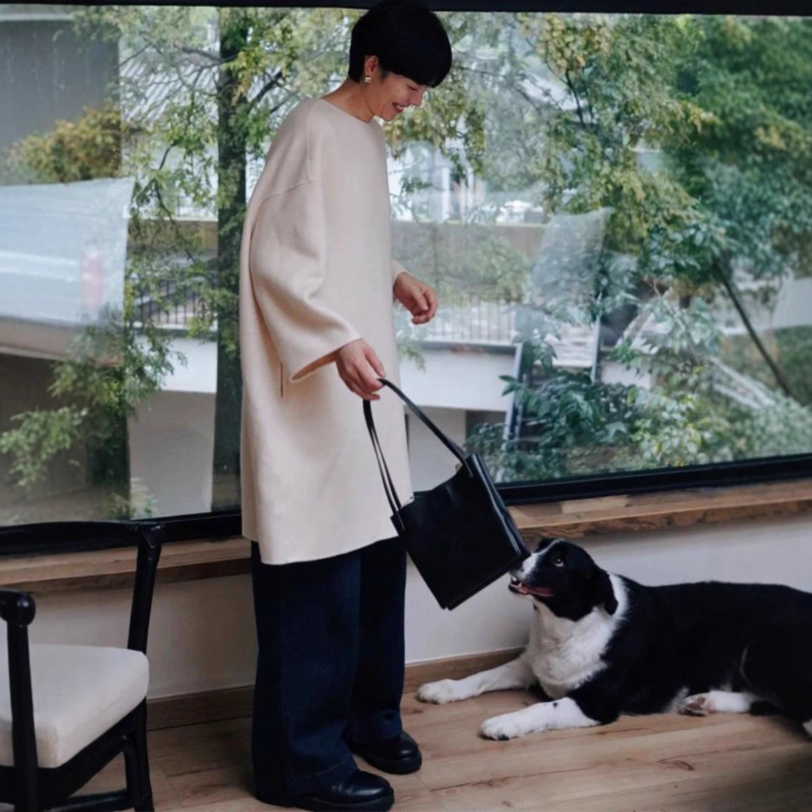 850g 100% Wool Double-Sided Woolen Dress Normcore Elegant Woolen Long Skirt for Women Autumn and Winter