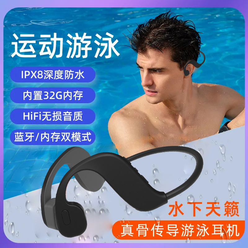 25 years of new private model bone conduction bluetooth headset does not enter the ear bone conduction headset 8 sports waterproof sweat bone