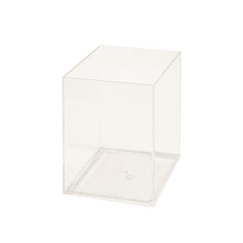 Transparent Pen Holder Plastic Acrylic Square Stationery Storage Holder Pen Supplies Wholesale Student Cultural Business Creativity