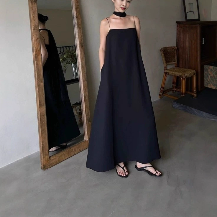 Nanyou, новое летнее высококачественное платье трапециевидной формы с французскими подтяжками, оригинальное цельное платье в ленивом стиле