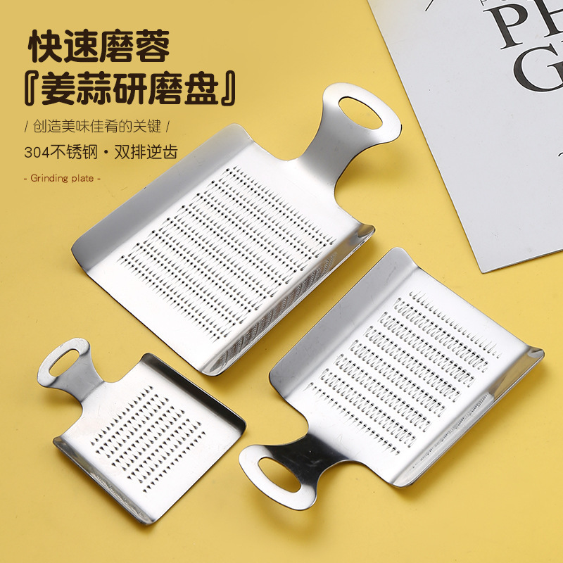 Household Kitchen Stainless Steel Ginger Garlic Grinder Manual Ginger Grater Ginger Juice Grinding Tool Ginger Grinder