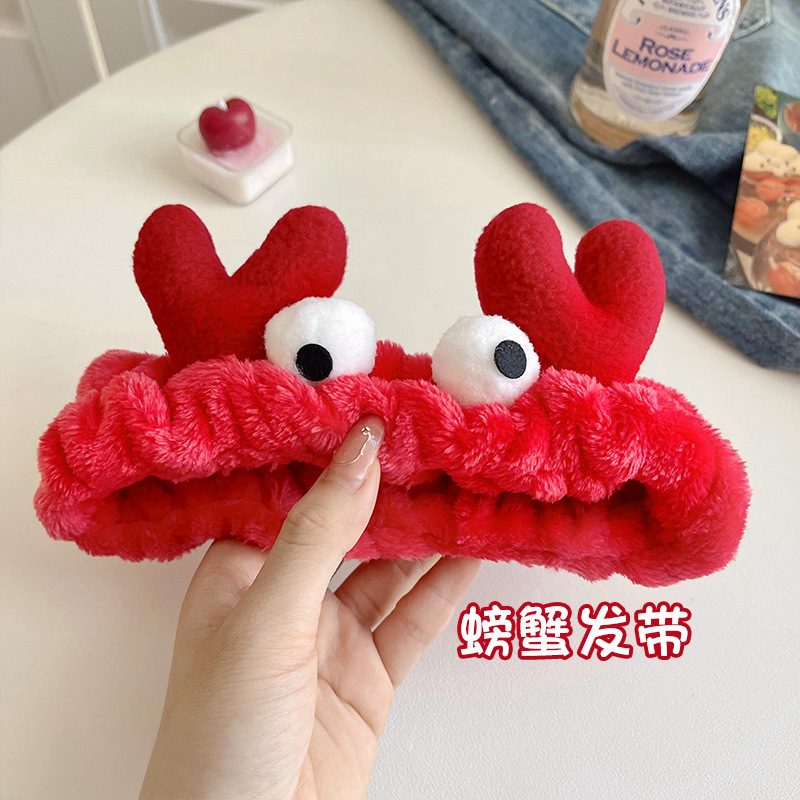 Otoño y invierno peluche bandeja de cabello lavado de la cara aplicación máscara especial de prensado bandeja de cabello paquete de cabello pato amarillo dibujos animados toque de cabello agujero de cabello