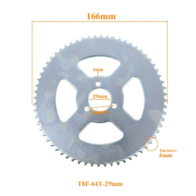 Motosiklet ləvazimatları və aksesuarları, 49Cc Mini Motorcycle Electric - t8f-64t-29mm-silver-440g