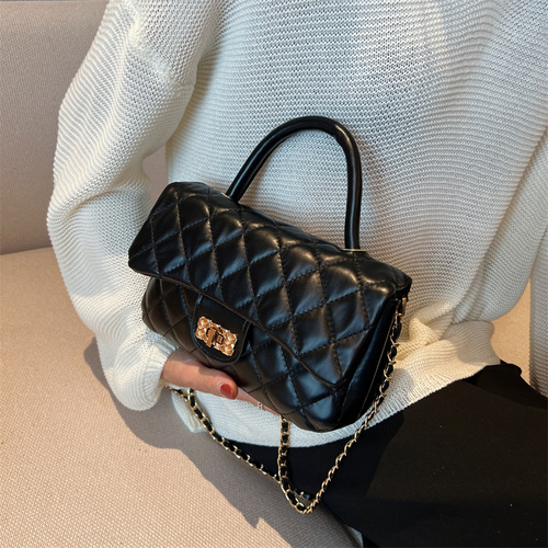High-end bags for women  new trendy fashion small fragrant style rhombus chain women's bag versatile crossbody bag shoulder bag
